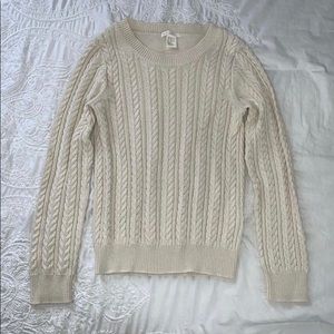 cream knit sweater